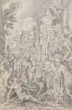 Georg Pecham, Die Auferweckung des Jünglings von Naim, 1600, Pen and India ink drawing