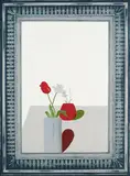 David Hockney, Picture of a still life that has an elaborate silver frame, 1965, Lithograph in colours