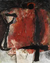 Wilhelm Wessel, Phantôme rouge, 1964, Oil on canvas