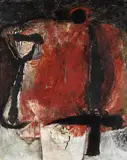 Wilhelm Wessel, Phantôme rouge, 1964, Oil on canvas