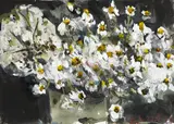Margeriten by Klaus Fußmann, 1984, Watercolour, sold Oct 2007