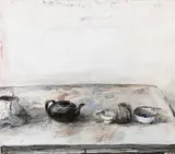 Stilleben by Klaus Fußmann, 1974, Oil, sold Oct 2007
