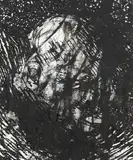 Arnulf Rainer, Gesichter mit Goya, 1983, Gouache