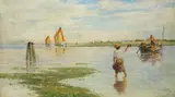 Heinrich Rasch, Fischer in der Lagune, 1880, Oil on canvas