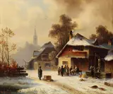 Anton Doll, Dorfszene im Winter