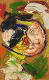 Hp (Hans Peter) Zimmer, Selbstporträt, 1961, Oil on fibreboard