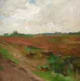 Thomas Herbst, Holsteinische Landschaft, 1900, Oil