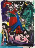David Hockney, Henry at Table, 1976, Lithograph in colours