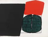 Georg Karl Pfahler, Ohne Titel (Komposition mit Schwarz, Rot und Grün)