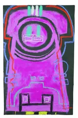 Ohne Titel by Max Ackermann, 1974, Pastell auf schwarzem Papier, sold Oct 2007