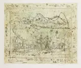 Paysage avec encadrement by Zao Wou-ki, 1951, Etching in colours, sold Oct 2007
