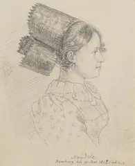 Das Mäydele by Ludwig Emil Grimm, 1812, Pencil drawing, sold Oct 2007