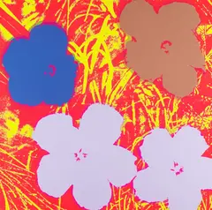 Nach - Flowers by Andy Warhol, 1980, Silkscreen, sold Oct 2007