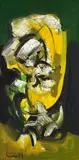 Carl Walter Liner, Komposition in Grün, 1973, Oil on canvas