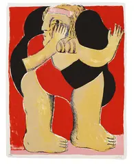 Anrufung zum Preis einer Königin by Horst Antes, 1965, Lithograph in colours, sold Oct 2007