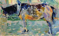 Pferd im Gespann by Theodor Werner, 1911, Oil, sold Oct 2007