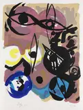 Ernst Wilhelm Nay, Farblitho 1964 - 3, 1964, Farbserigrafie auf Japan