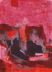 Composition by Francis Bott, 1960, Mixed media, sold Oct 2007