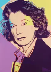 Mildred Scheel by Andy Warhol, 1980, Silkscreen in colours, sold Oct 2007