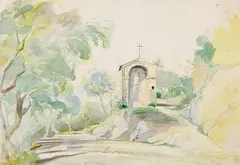 August Lucas, Zugeschrieben - Marienkapelle bei Tivoli, 1835, Watercolour