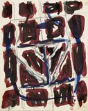Markus Lüpertz, Ohne Titel (Kopfstudie), 1980, Gouache