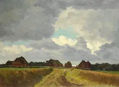 Albert Johannsen, Nordfriesische Landschaft (Schobüll), 1930, Oil