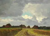 Albert Johannsen, Nordfriesische Landschaft (Schobüll), 1930, Oil