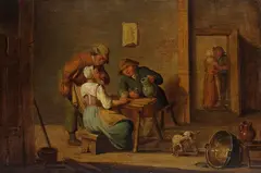 David Teniers, Nachfolge - Wirtshausszene, Oil on panel