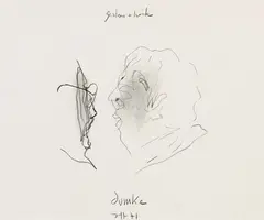 Gestern + heute by Horst Janssen, 1971, Pencil drawing, sold Oct 2007