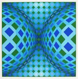 Blufer by Victor Vasarely, 1970, Silkscreen in colours, sold Oct 2007