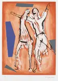 Reiter und Pferd (Cavaliere e Cavallo) by Marino Marini, 1977, Etching in colours, sold Oct 2007