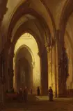 Pierre Tetar van Elven, Kircheninterieur, Oil on panel