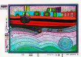 Regentag auf Liebe Wellen by Friedensreich Hundertwasser, 1971, Silkscreen in colours, sold Oct 2007