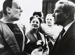 Hilmar Pabel, 1960 im Moskauer Kinder-Theater: Begegnung Gründgens - Pasternak, 1960, Gelatin silver print