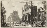 Giovanni Battista Piranesi, 2 Bll.: Veduta del Castello dell'Acqua Felice. Veduta della Gran Curia Innocenziana