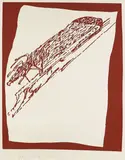 Joseph Beuys, Hirsch auf Urschlitten, 1985, Silkscreen