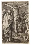 Lucas van Leyden, 2 Bll.: Die Kreuzigung. Christus in der Vorhölle, 1521, Engraving