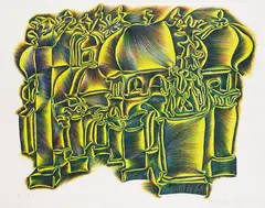 Fritz Baumgartner, Ohne Titel, 1980, Lithograph in colours