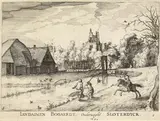Nicolaes Visscher, Landaimen Gogaerdt, Onderweghe Sloterdyck (Ansicht des Gutes von Jan Daimen bei Sloterdyck), Etching