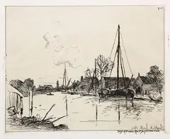 Johann Barthold Jongkind, Le Canal, 1862, Etching