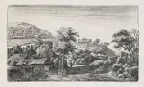 Anthonie Waterloo, Wassermühle am Fluss des Hügels, Etching
