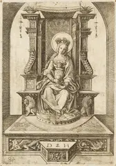 Daniel Hopfer, Hl. Barbara, thronend, Etching
