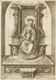 Daniel Hopfer, Hl. Barbara, thronend, Etching