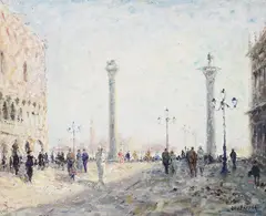 Otto Eduard Pippel, Venedig (Markusplatz), 1930, Oil