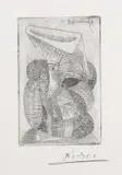 Pablo Picasso, Tête de Femme au Chapeau, 1945, Etching