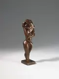 Conrad Felixmüller, Stehende - Frau im offenen Haar (Eva), 1923, Bronze
