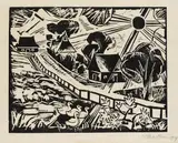 Max Pechstein, Der Morgen, 1918, Woodcut