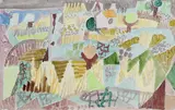 Gärten und Küste auf Ischia by Eduard Bargheer, 1955, Watercolour, sold Oct 2007