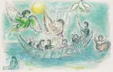 Marc Chagall, Die Sirenen, 1974, Lithograph in colours