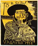 Plakat: Toros Vallauris 1958 by Pablo Picasso, 1958, Linocut in colours, sold Oct 2007